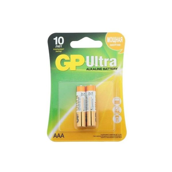 Батарейка GP Ultra Alkaline 24AU LR03 AAA, 2 шт.